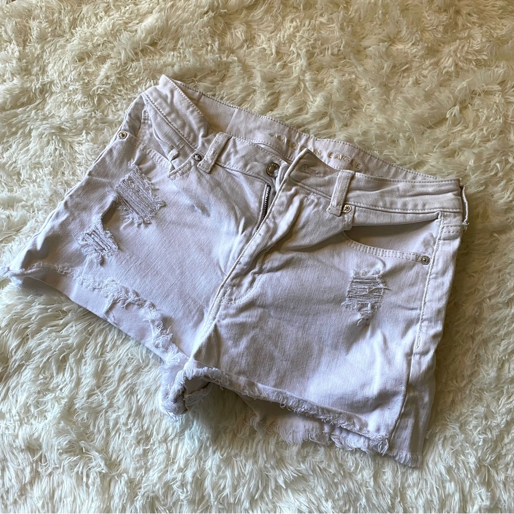 AE Stretch High-Waisted Denim Shorts 🦅
